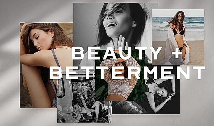 Collage of beauty and self-improvement images.